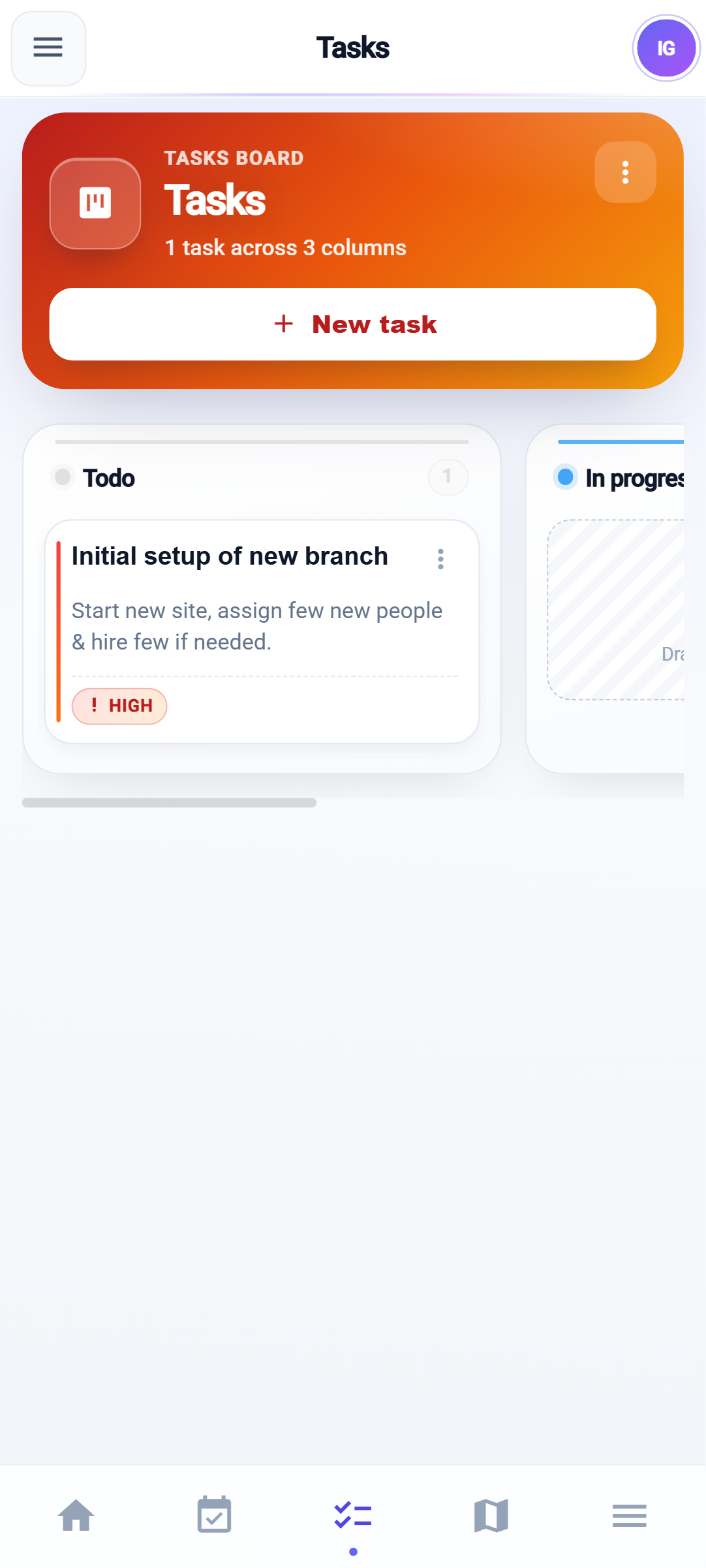 GT Business tasks board